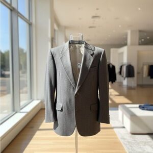 Classic Club International by Tip Top Grey Pinstripe Wool Blazer | 36 Short